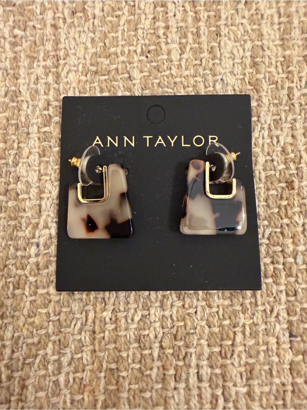 Ann Taylor NWT Square Tortoiseshell Earrings